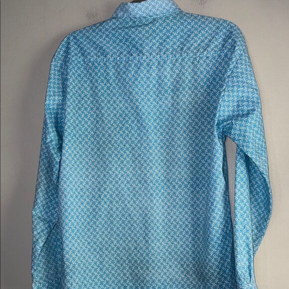 Tommy Hilfiger Blue Casual Button Down Shirt - Picture 10 of 10